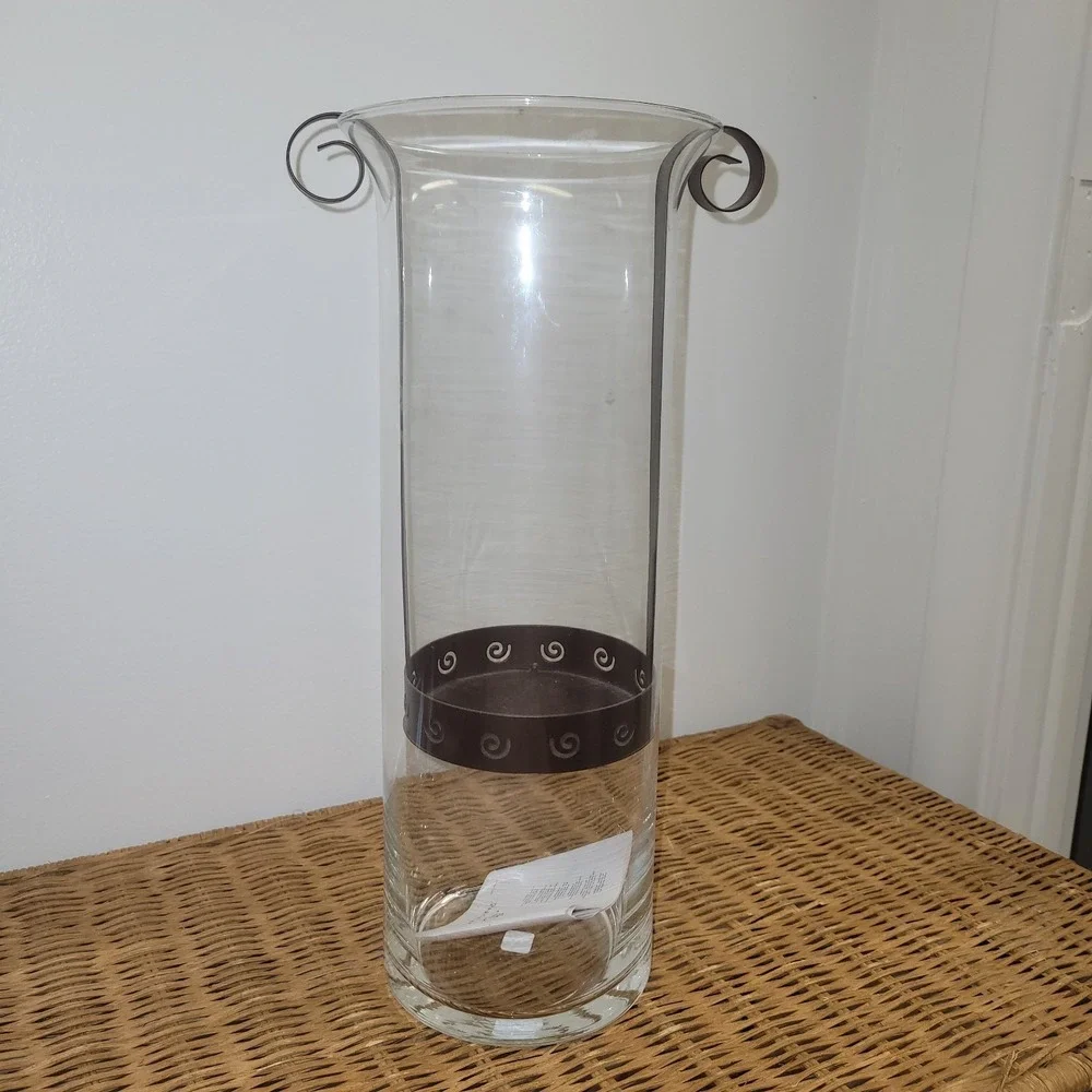 PartyLite Sunesta Candle Holder With Metal Inserts 13 in. Poland P8937 VGUC - Picture 1 of 7